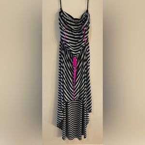 Black and white stripped dress